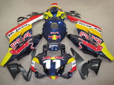 Billige Gelb Blau Weiß Red Bull Repsol 11 2004-2005 Honda CBR1000RR Motorrad Verkleidung