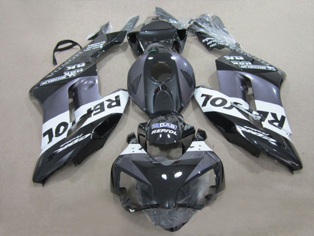 Billige Glänzendes Schwarz Weiß Grau Repsol 2004-2005 Honda CBR1000RR Motorrad Verkleidung