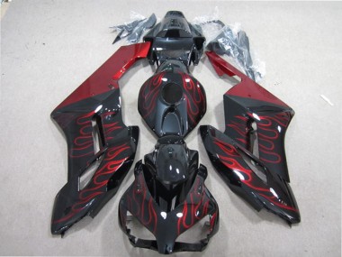 Billige Glänzendes Schwarz Rot Flamme 2004-2005 Honda CBR1000RR Motorrad Verkleidung