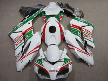 Billige Honda CBR1000RR Motorrad Verkleidung 2004-2005 - Weiss Rot Grun Castrol
