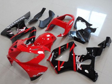 Billige Rot Glänzendes Schwarz Streifen 2000-2001 Honda CBR900RR 929 Motorrad Verkleidung