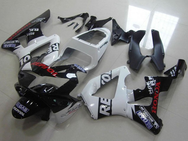 Billige Weiß Glänzendes Schwarz Rot Repsol 2000-2001 Honda CBR900RR 929 Motorrad Verkleidung