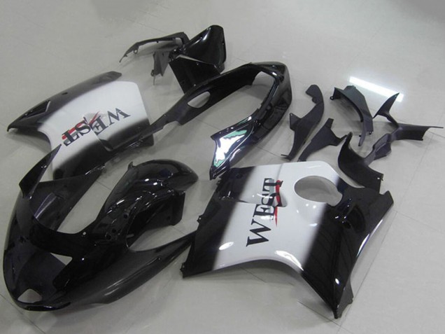 Billige Glänzendes Schwarz Weiß West 1996-2007 Honda CBR1100XX Blackbird Abs Motorrad Verkleidungen