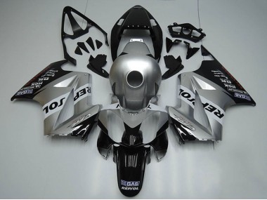 Billige Honda VFR 800 Motorrad Verkleidung 2002-2013 - Silber Weiss Glanzendes Schwarz Repsol