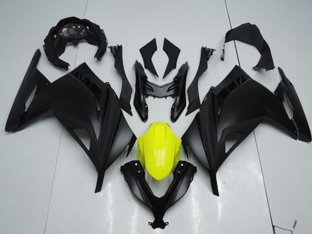 Billige Matt Schwarz Gelb 2013-2018 Kawasaki ZX300R Motorrad Verkleidung