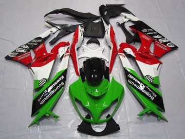 Billige Weiß Rot Grün Glänzendes Schwarz 2009-2012 Kawasaki ZX6R Motorrad Verkleidung