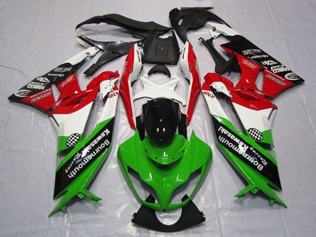 Billige Weiß Rot Grün Glänzendes Schwarz 2009-2012 Kawasaki ZX6R Motorrad Verkleidung