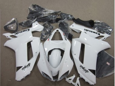 Billige Weiß 2007-2008 Kawasaki ZX6R Motorrad Verkleidung