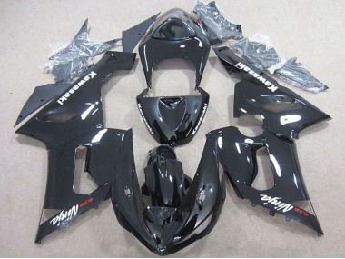 Billige Glänzendes Schwarz 2005-2006 Kawasaki ZX6R Motorrad Verkleidung