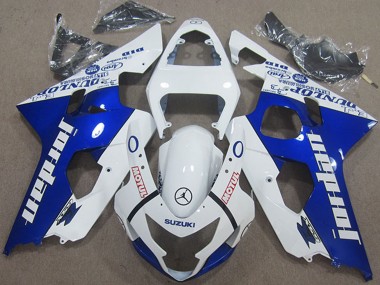 Billige Weiß Blau Jordan Motul 2004-2005 Suzuki GSXR 600 Motorrad Verkleidung