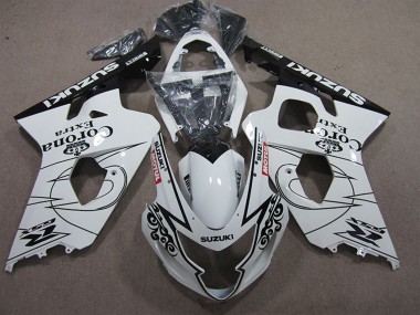 Billige Weiß Schwarz Corona Extra Motul 2004-2005 Suzuki GSXR 600 Motorrad Verkleidung