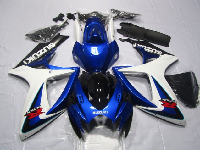 Billige Weiß Blau Glänzendes Schwarz Rot 2006-2007 Suzuki GSXR 600 Motorrad Verkleidung