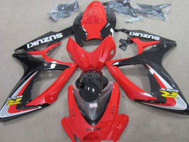 Billige Rot Silber Glänzendes Schwarz Gelb 2006-2007 Suzuki GSXR 600 Motorrad Verkleidung