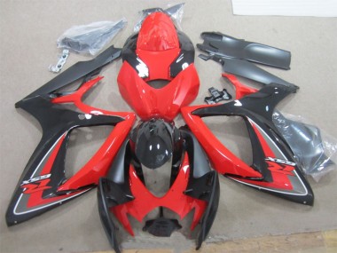 Billige Rot Schwarz 2006-2007 Suzuki GSXR 600 Motorrad Verkleidung