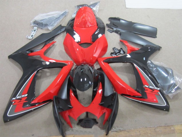 Billige Rot Schwarz 2006-2007 Suzuki GSXR 600 Motorrad Verkleidung