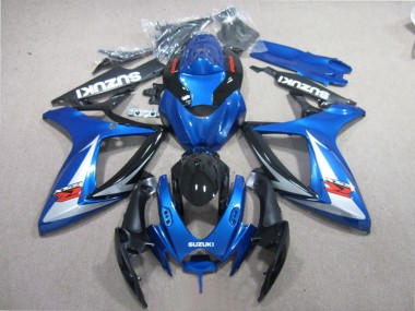 Billige Blau Weiß Glänzendes Schwarz Rot 2006-2007 Suzuki GSXR 600 Motorrad Verkleidung