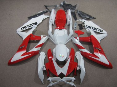 Billige Weiß Rot 2008-2010 Suzuki GSXR 600 Motorrad Verkleidung