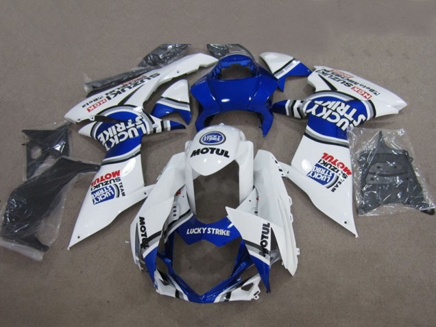 Billige Blau Weiß Lucky Strike Motul 2011-2024 Suzuki GSXR 600 Motorrad Verkleidung