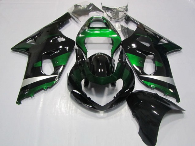 Billige Glänzendes Schwarz Grün Silber 2001-2003 Suzuki GSXR 750 Motorrad Verkleidung