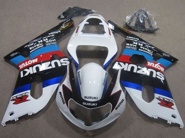 Billige Weiß Blau Rot Schwarz Motul 2001-2003 Suzuki GSXR 750 Motorrad Verkleidung