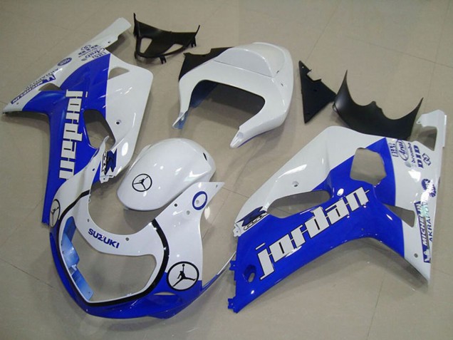 Billige Weiß Blau Jordan 2001-2003 Suzuki GSXR 750 Motorrad Verkleidung