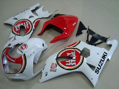 Billige Weiß Rot Lucky Strike 2001-2003 Suzuki GSXR 750 Motorrad Verkleidung