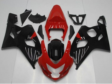 Billige Rot Glänzendes Schwarz 2004-2005 Suzuki GSXR 750 Motorrad Verkleidung