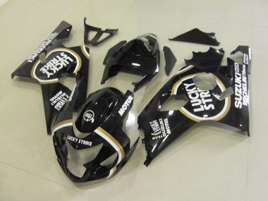 Billige Glänzendes Schwarz Weiß Lucky Strike Motul 2004-2005 Suzuki GSXR 750 Motorrad Verkleidung
