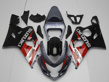 Billige Silber Grau Rot Schwarz 2004-2005 Suzuki GSXR 750 Motorrad Verkleidung