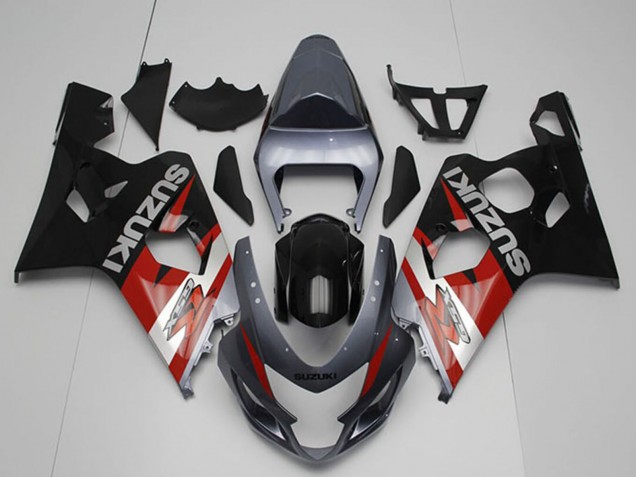 Billige Silber Grau Rot Schwarz 2004-2005 Suzuki GSXR 750 Motorrad Verkleidung