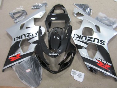 Billige Silber Glänzendes Schwarz Rot 2004-2005 Suzuki GSXR 750 Motorrad Verkleidung