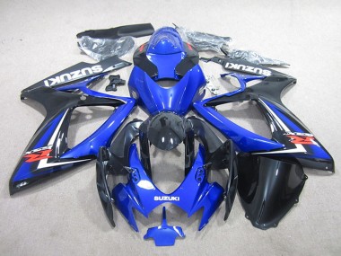 Billige Blau Glänzendes Schwarz 2006-2007 Suzuki GSXR 750 Motorrad Verkleidung