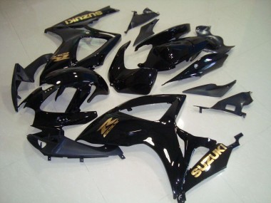 Billige Glänzendes Schwarz Gold Aufkleber 2006-2007 Suzuki GSXR 750 Motorrad Verkleidung