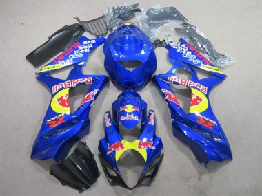 Billige Suzuki GSXR 1000 Motorrad Verkleidung 2007-2008 - Blau Gelb Schwarz Red Bull