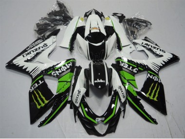 Billige Weiß Grün Monster Schwarz Pizzoli 2009-2016 Suzuki GSXR 1000 Motorrad Verkleidung