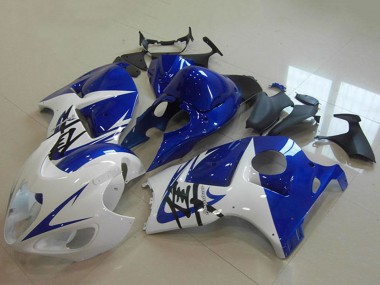 Billige Weiß Blau 1996-2007 Suzuki GSXR 1300 Hayabusa Motorrad Verkleidung