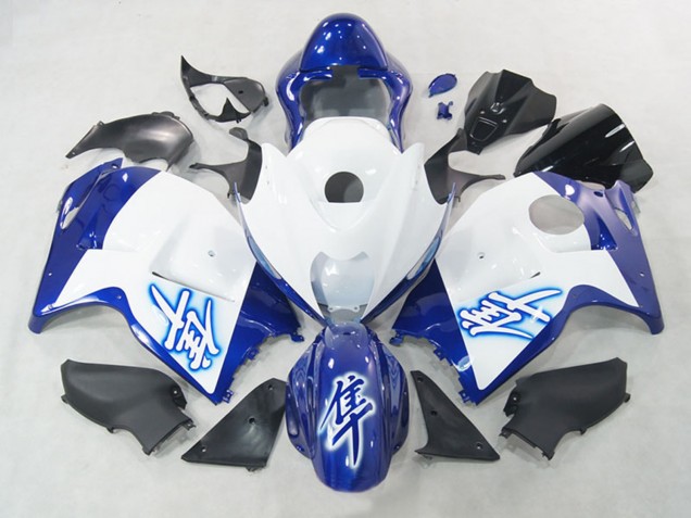 Billige Weiß Blau 1996-2007 Suzuki GSXR 1300 Hayabusa Motorrad Verkleidung