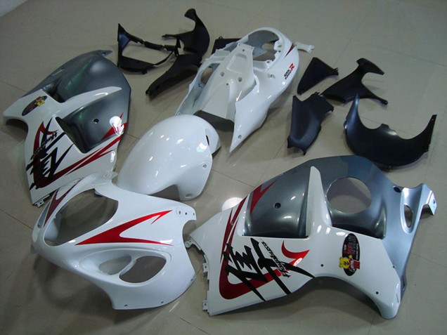 Billige Weiß Rot Matt Grau 1996-2007 Suzuki GSXR 1300 Hayabusa Motorrad Verkleidung