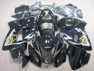 Billige Glänzendes Schwarz Weiß Gold Aufkleber 2008-2020 Suzuki GSXR 1300 Hayabusa Motorrad Verkleidung