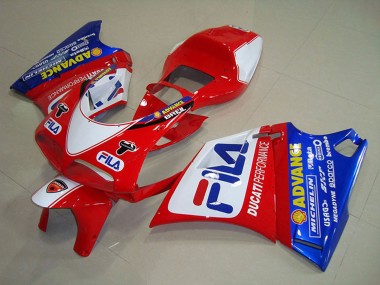 Billige Weiß Rot Blau Fila 1993-2005 Ducati 748 Motorrad Verkleidung