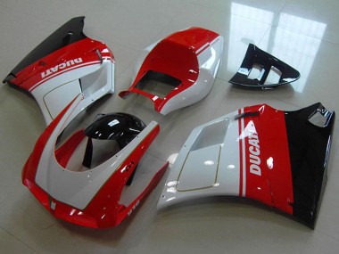 Billige Ducati 916 Motorrad Verkleidung 1993-2005 - Weiss Rot Glanzendes Schwarz