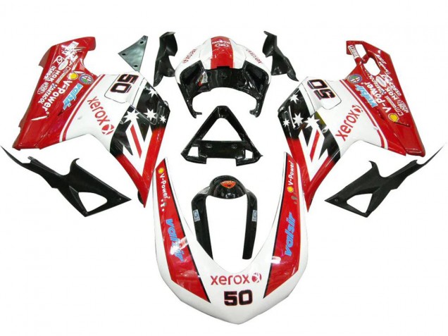 Billige Weiß Rot Glänzendes Schwarz Valsir Xerox 50 2007-2014 Ducati 848 1098 1198 Motorrad Verkleidung