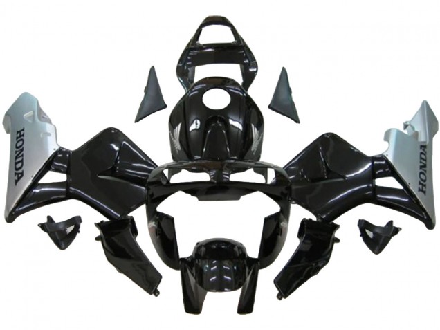 Billige Silber Glänzendes Schwarz 2003-2004 Honda CBR600RR Motorrad Verkleidung