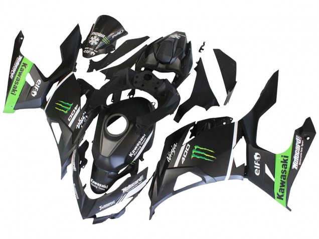 Billige Matt Schwarz Grün Monster Showr Schnee 2018-2024 Kawasaki EX400 Motorrad Verkleidung