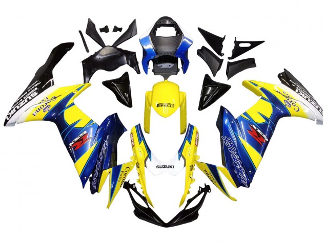Billige Gelb Blau Weiß Schwarz Corona Extra Alstare 2011-2024 Suzuki GSXR 600/750 Motorrad Verkleidung