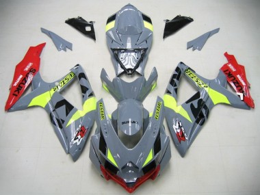 Billige Nardo Grau Neon Grün Rot Ecstar 2006-2007 GSXR750 K6 Motorrad Verkleidung