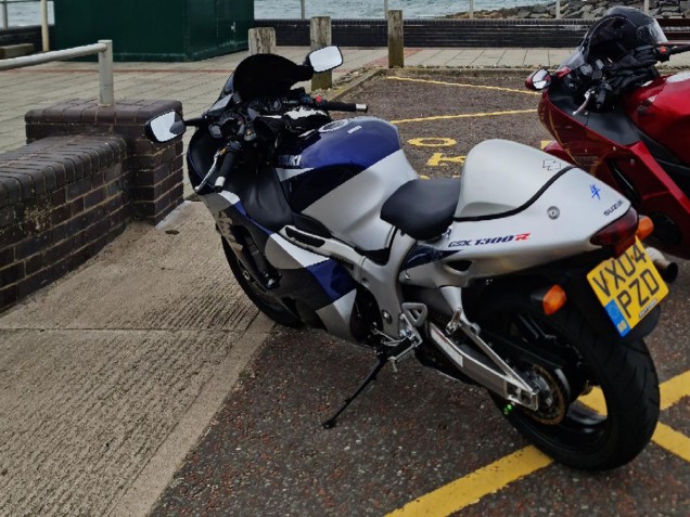 Billige Blau Weiß 1996-2007 Suzuki GSXR 1300 Hayabusa Motorrad Verkleidung