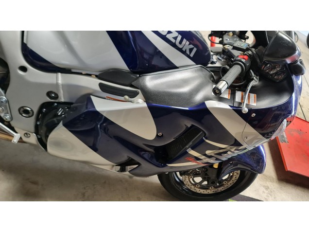 Billige Blau Weiß 1996-2007 Suzuki GSXR 1300 Hayabusa Motorrad Verkleidung