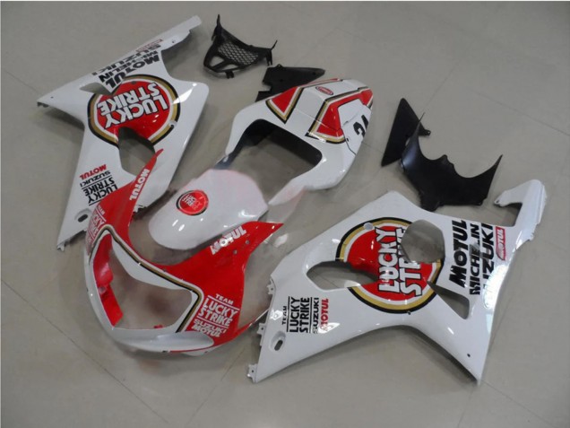 Billige Weiß Rot Lucky Strike 2000-2002 Suzuki GSXR 1000 Motorrad Verkleidung