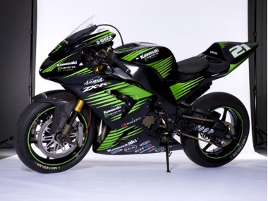 Billige Glänzendes Schwarz Grün Weiß 2006-2007 Kawasaki ZX10R Motorrad Verkleidung